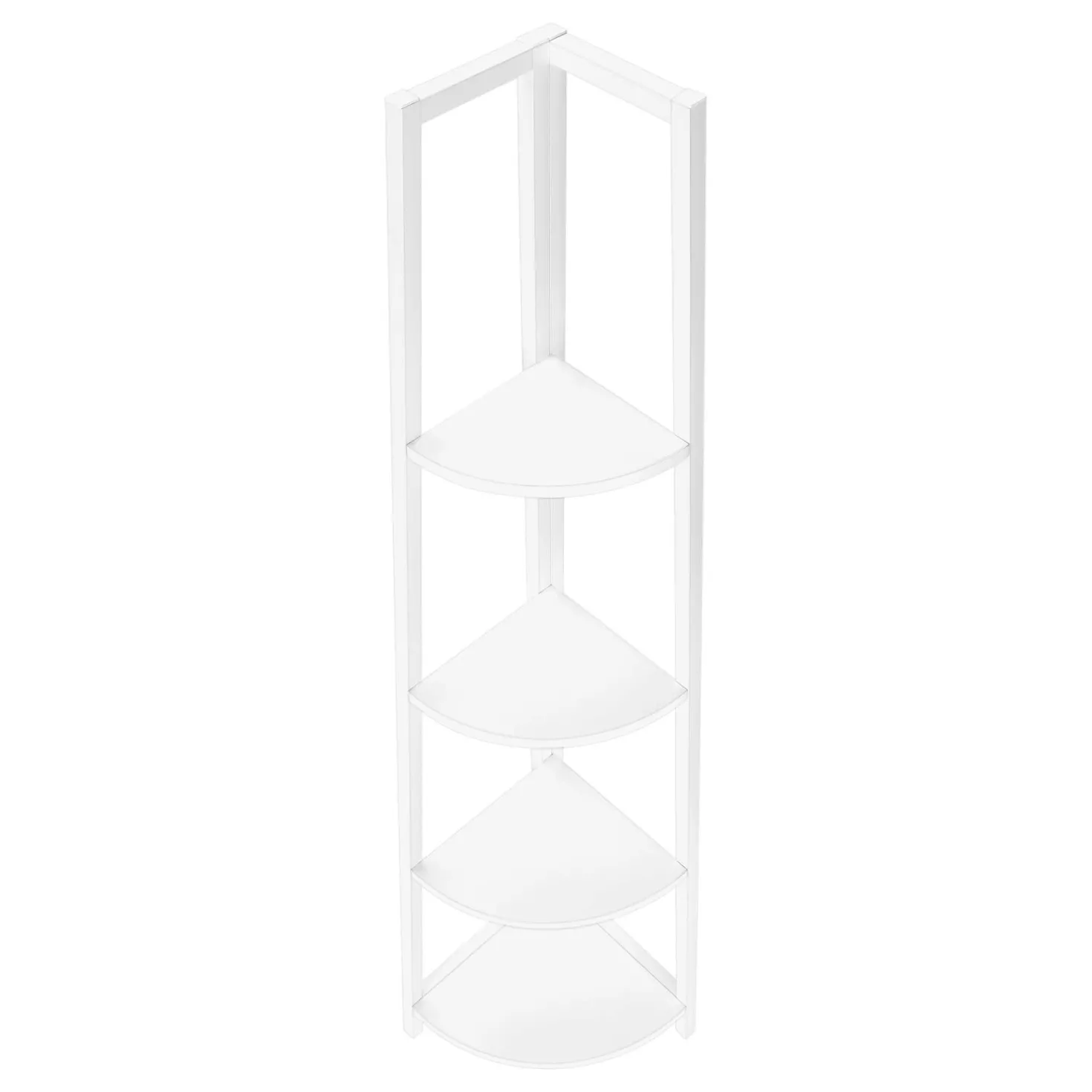 Étagère - 60"H, blanc, métal blanc en coin - Monarch