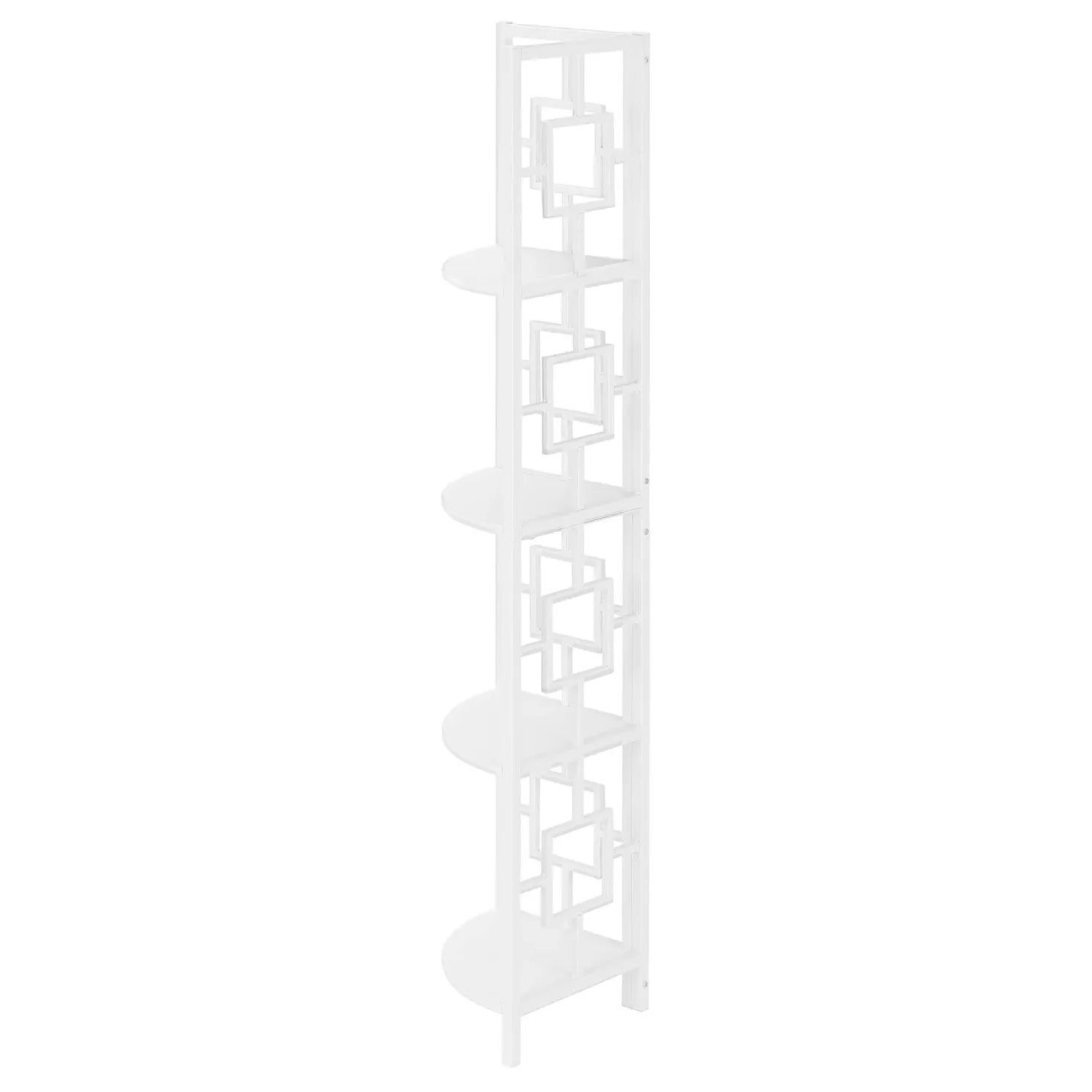Étagère - 62"H, blanc, métal blanc en coin - Monarch