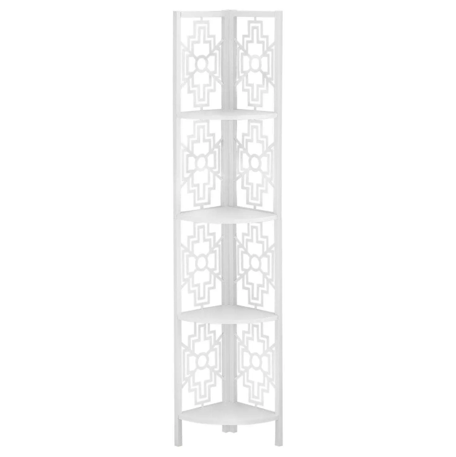 Étagère - 62"H, blanc, métal blanc en coin - Monarch