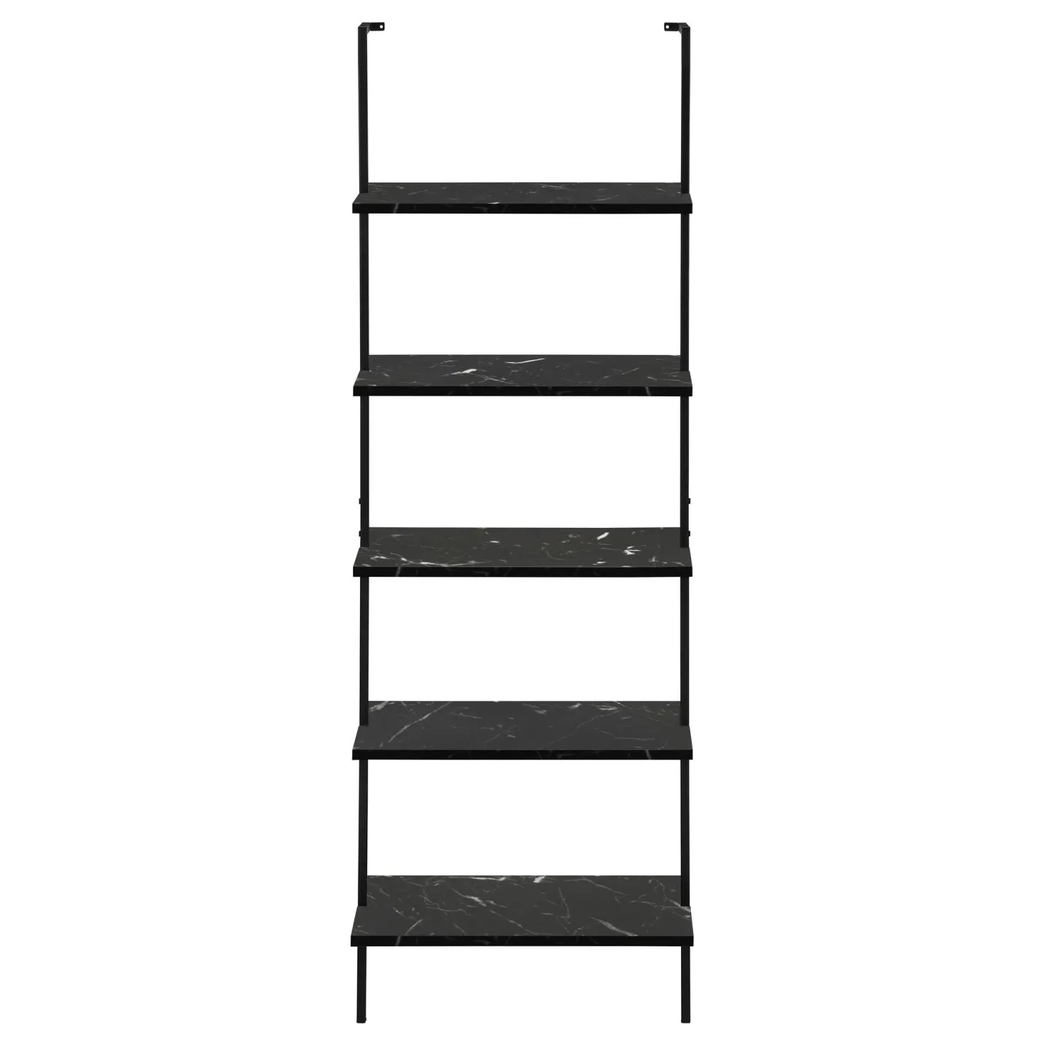 Étagère - 72"H, echelle marbre noir, métal noir - Monarch