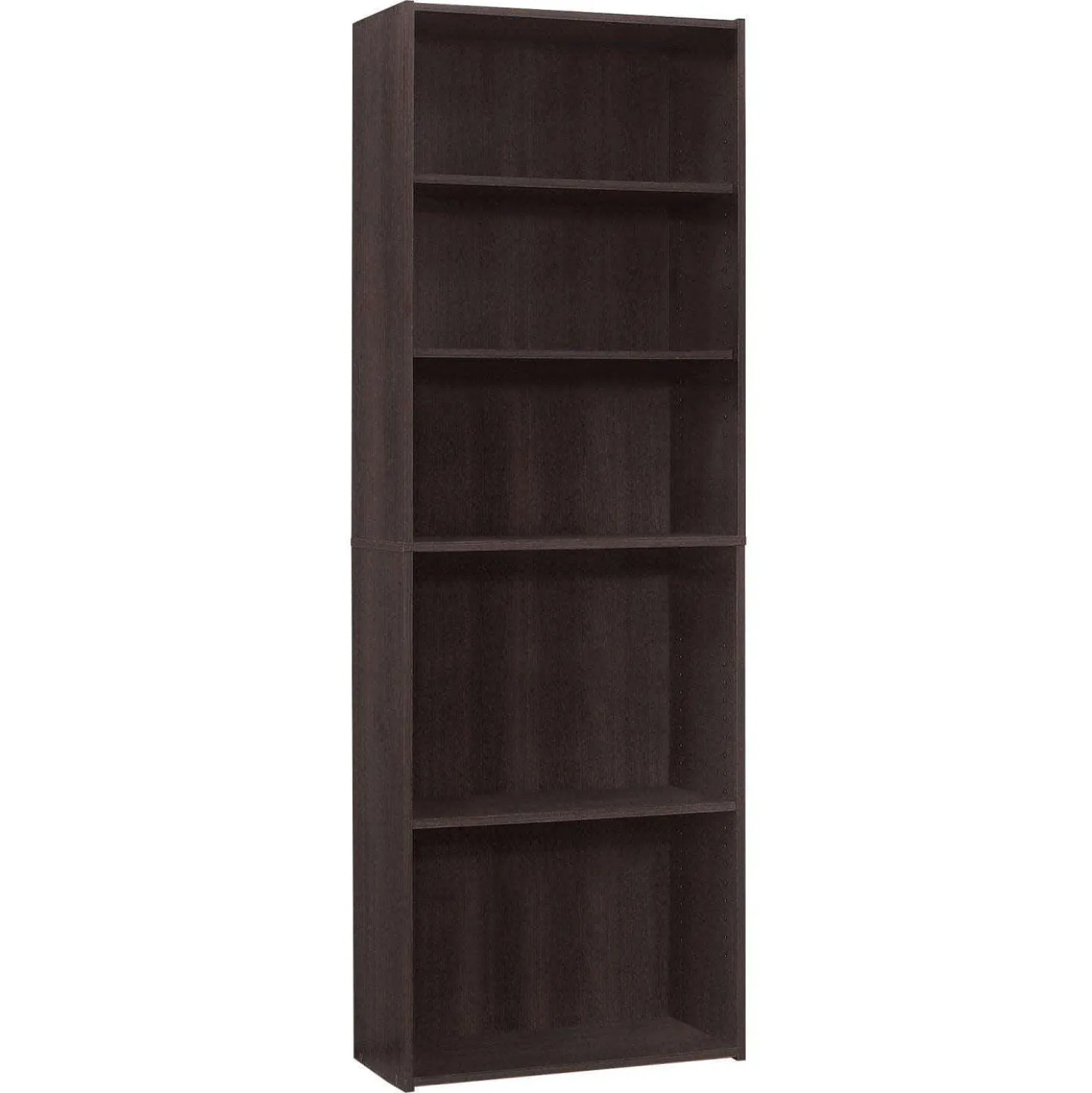 Étagère - 72"H, espresso avec 5 tablettes - Monarch