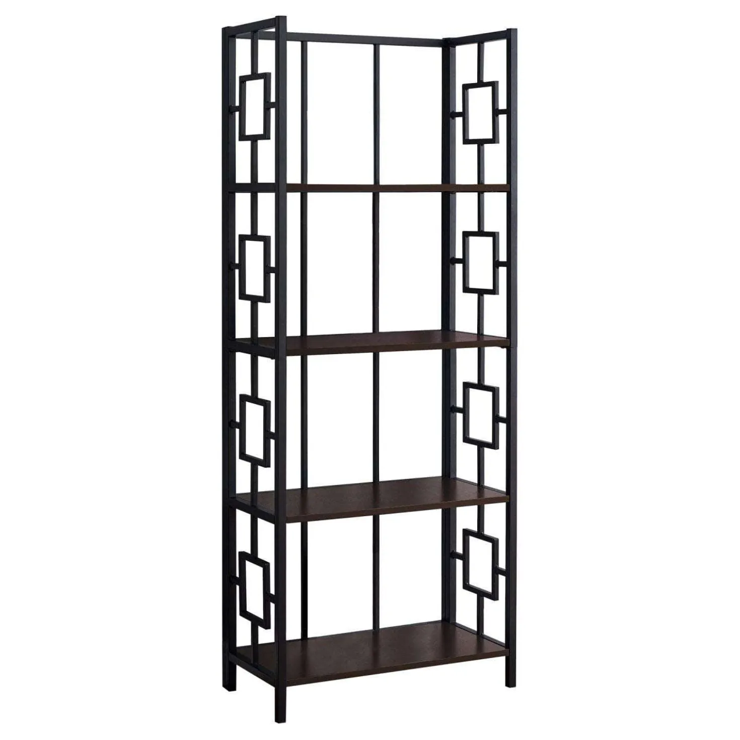 Étagère - 62"H, espresso, métal noir - Monarch