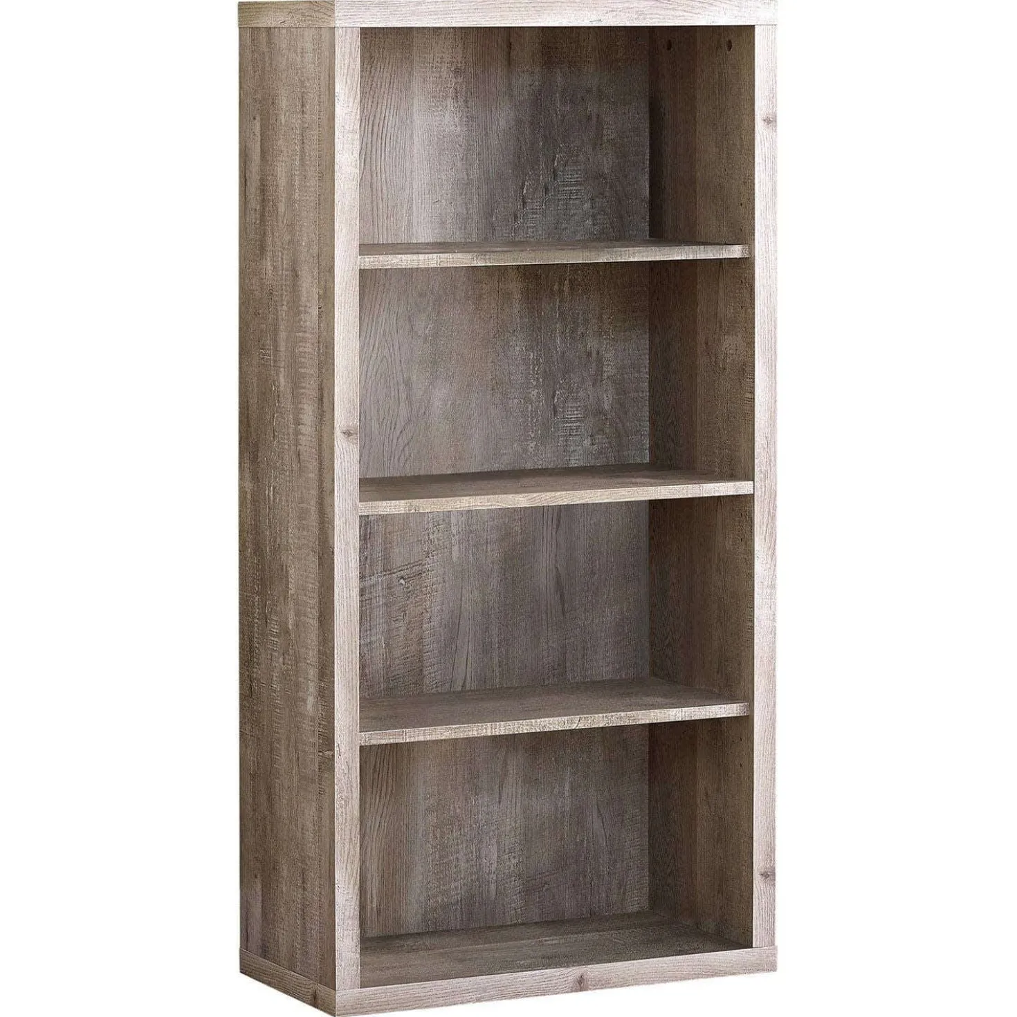 Étagère - 48"H, faux bois taupe, tablettes ajustable - Monarch