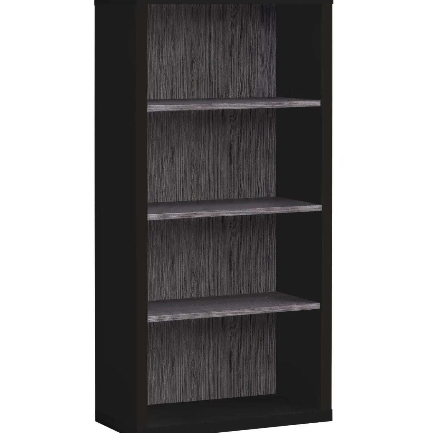 Étagère - 48"H, noir, gris avec tablettes ajustable - Monarch