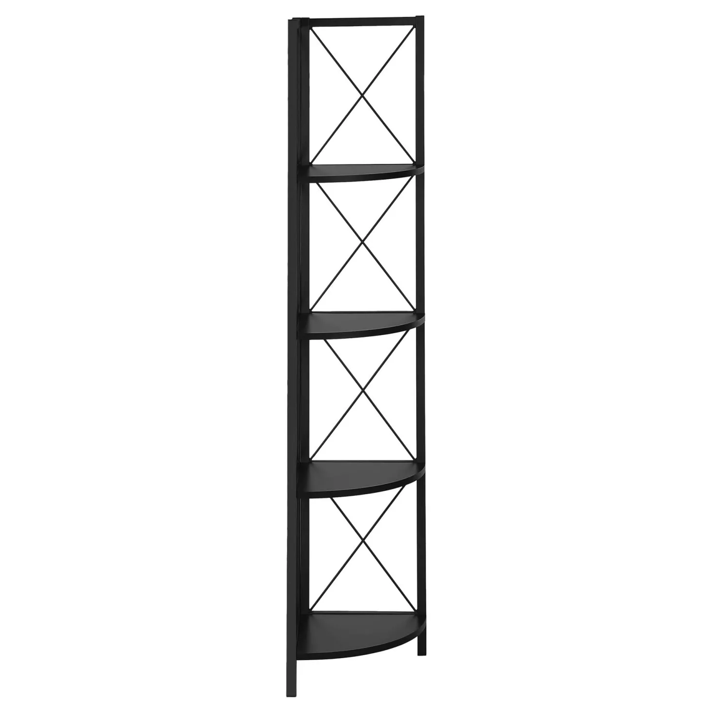 Étagère - 60"H, noir, métal noir en coin - Monarch