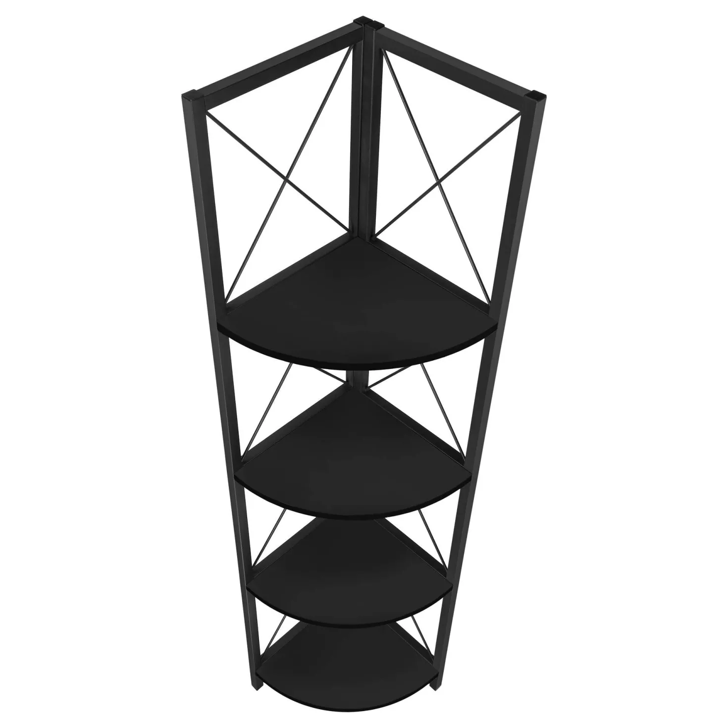 Étagère - 60"H, noir, métal noir en coin - Monarch