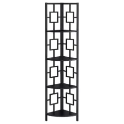 Étagère - 62"H, noir, métal noir en coin - Monarch