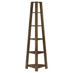 Étagère - 72"H, noyer foncé en coin - Monarch
