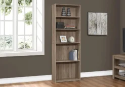 Étagère - 72"H, taupe foncé avec 5 tablettes - Monarch