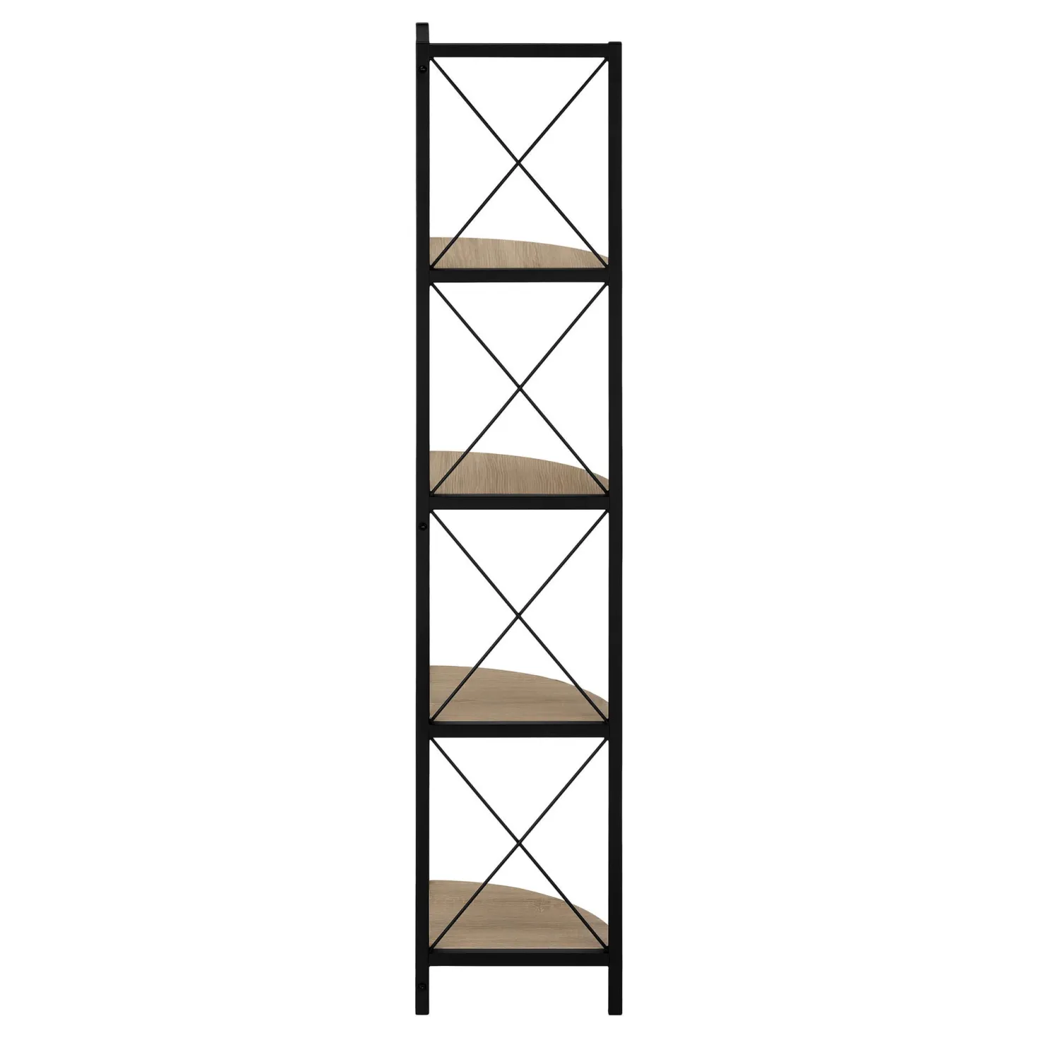 Étagère - 60"H, taupe foncé, métal noir en coin - Monarch