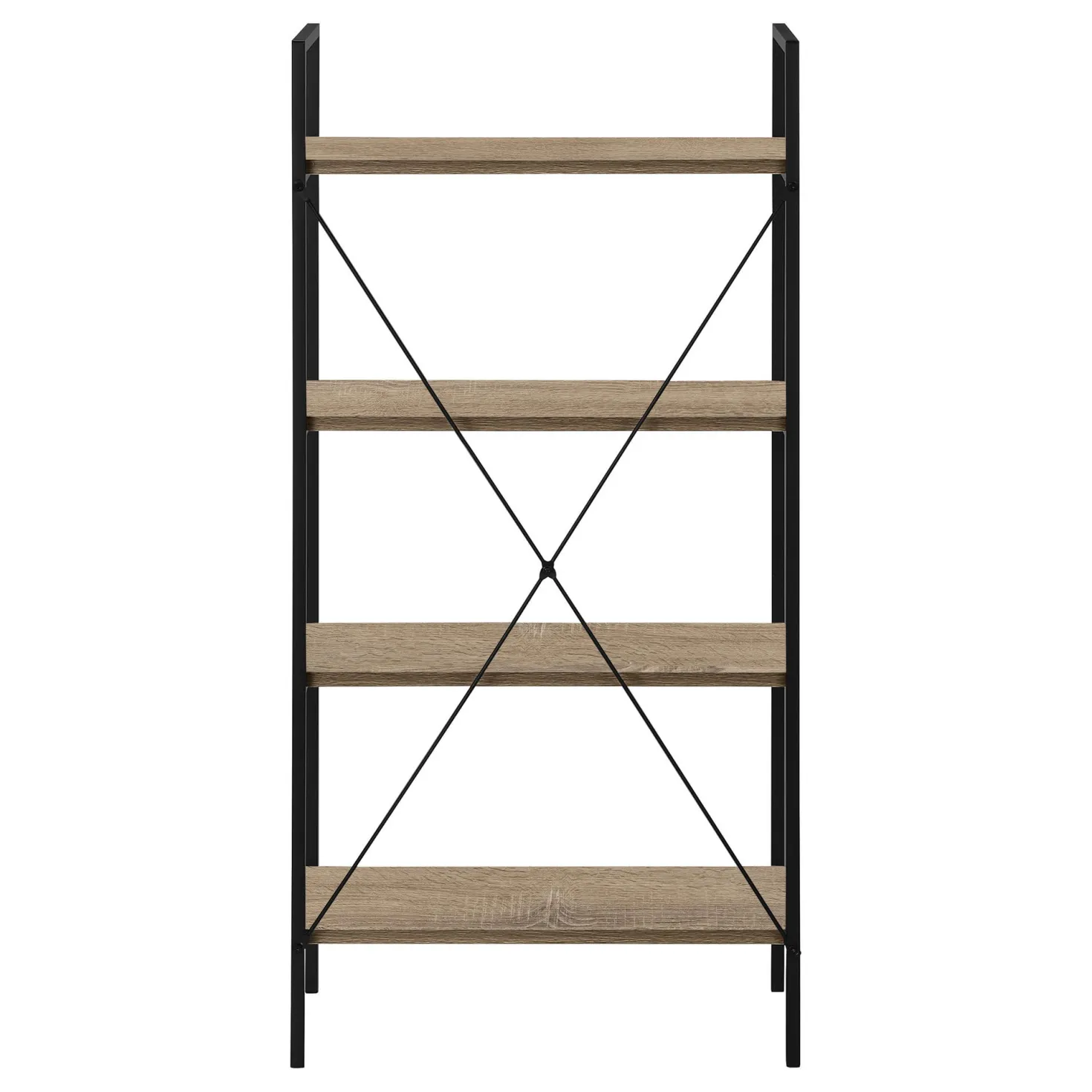 Étagère - 48"H, taupe foncé, métal noir - Monarch