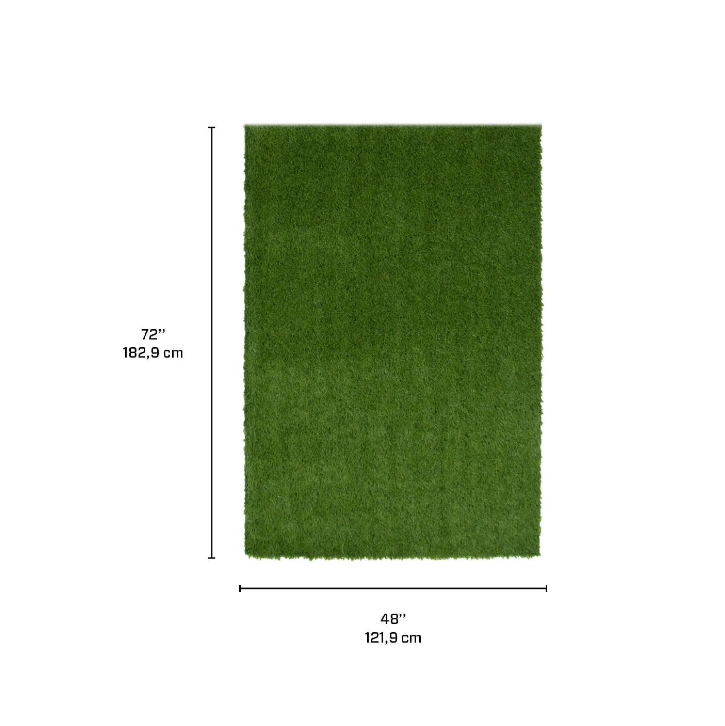 Tapis extérieur de faux gazon vert - 4 x 6