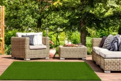 Tapis extérieur de faux gazon vert - 4 x 6