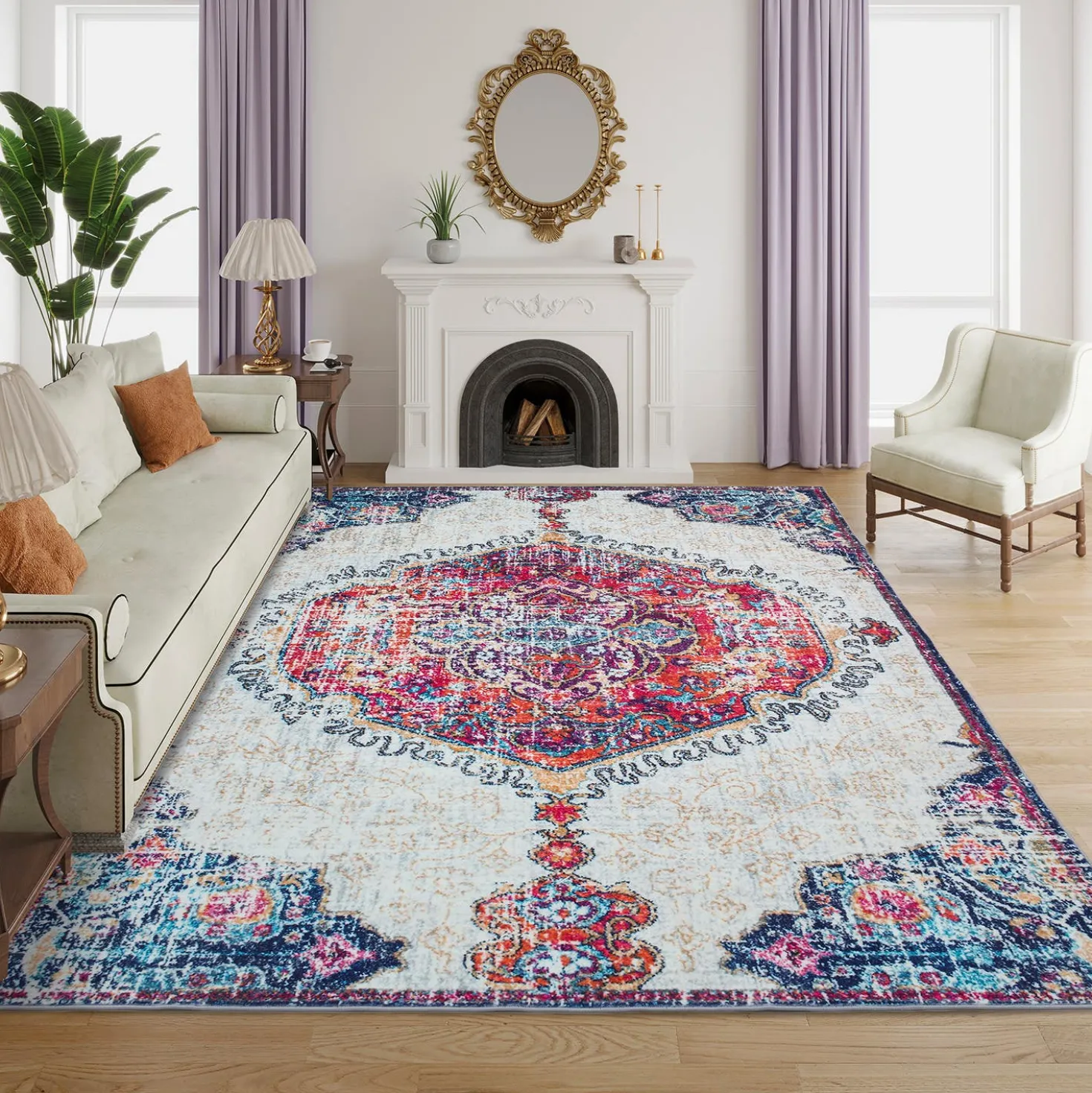 Tapis intérieur lavable à la machine - 5 x 7