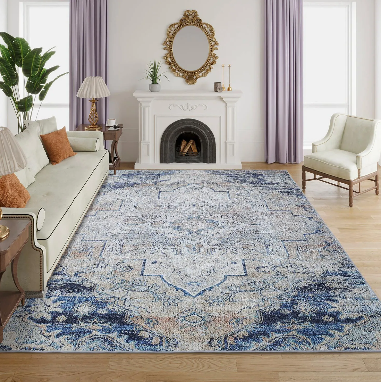 Tapis intérieur lavable à la machine - 5 x 7