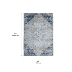 Tapis intérieur lavable à la machine - 5 x 7