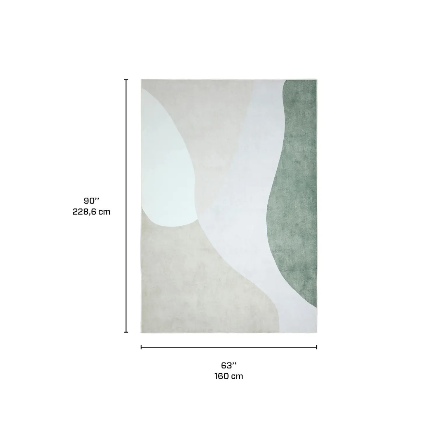 Tapis intérieur lavable à la machine - 5 x 7
