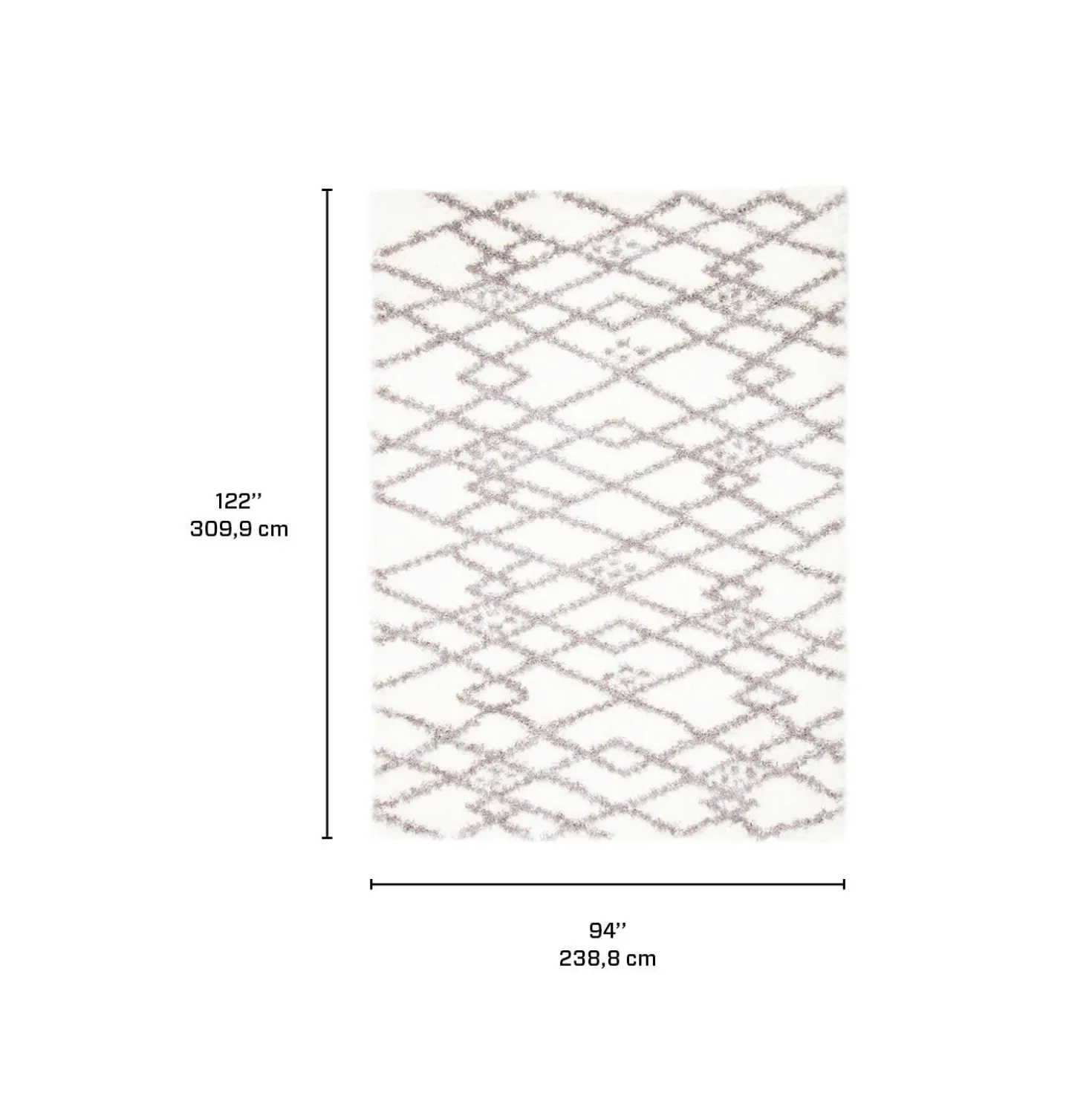 Tapis intérieur à poils longs - 8 x 10