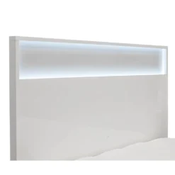 Très grand lit et tête de lit avec lumières (78'')