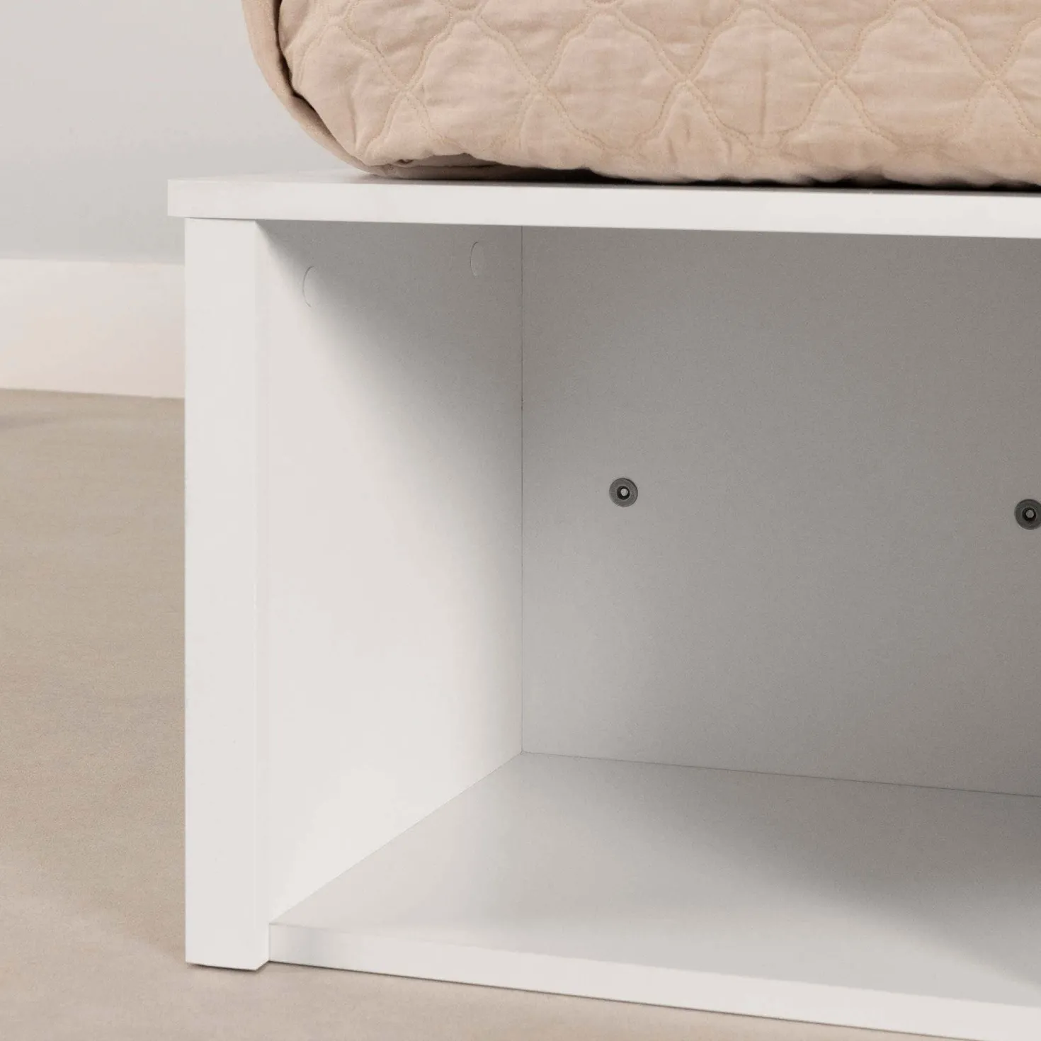 Très grand lit plateforme avec paniers de rangement (78") - South Shore
