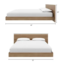 Très grand lit plateforme avec tête de lit (78