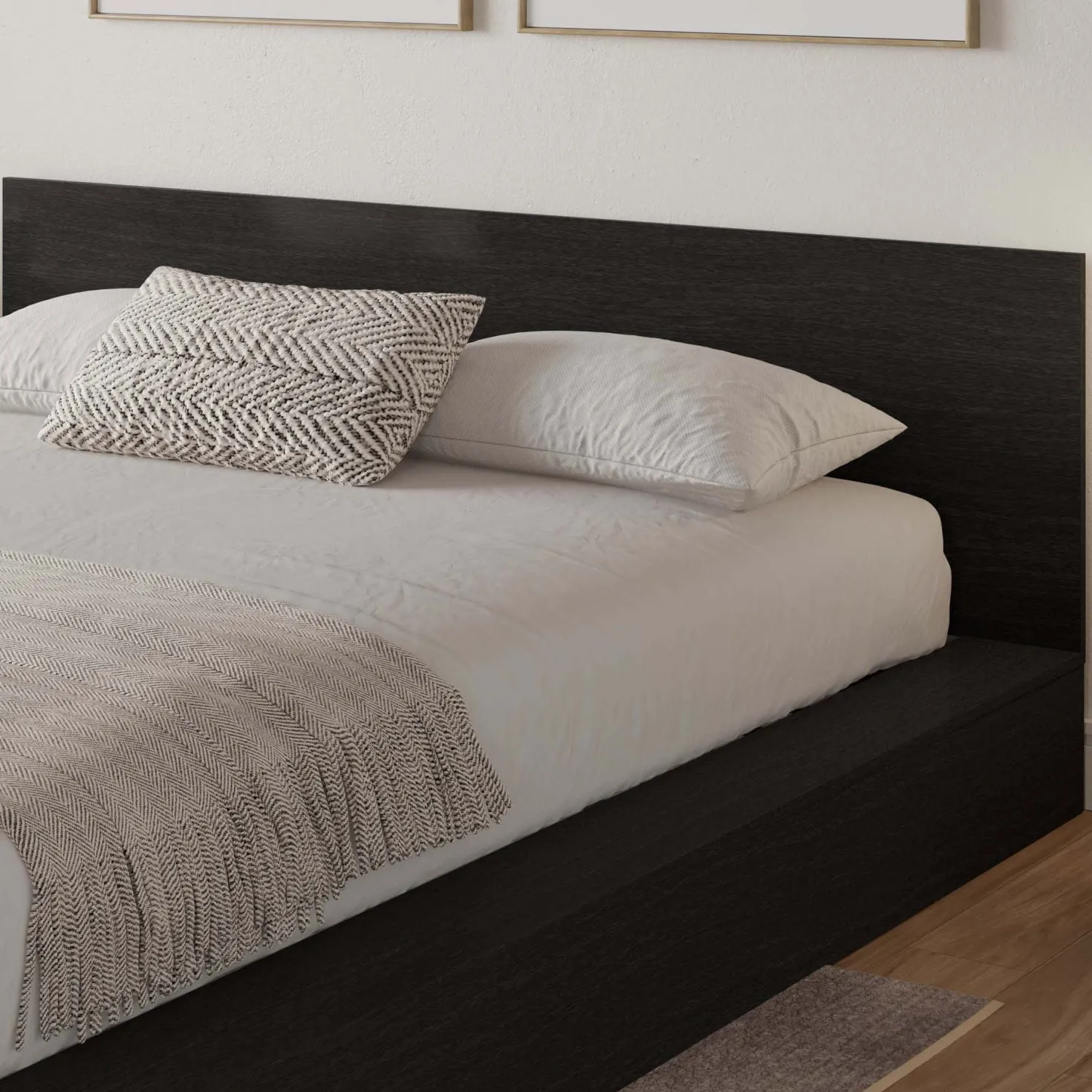 Très grand lit plateforme avec tête de lit - Nexera