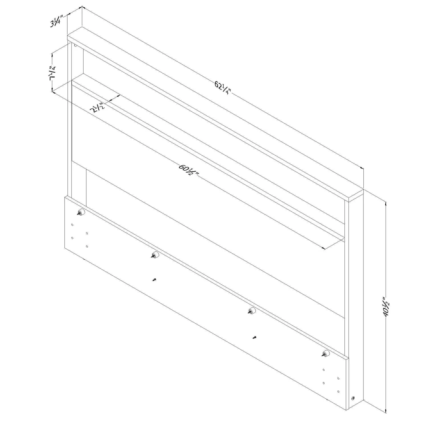 Tête de lit avec tablette (54"/60") - South Shore