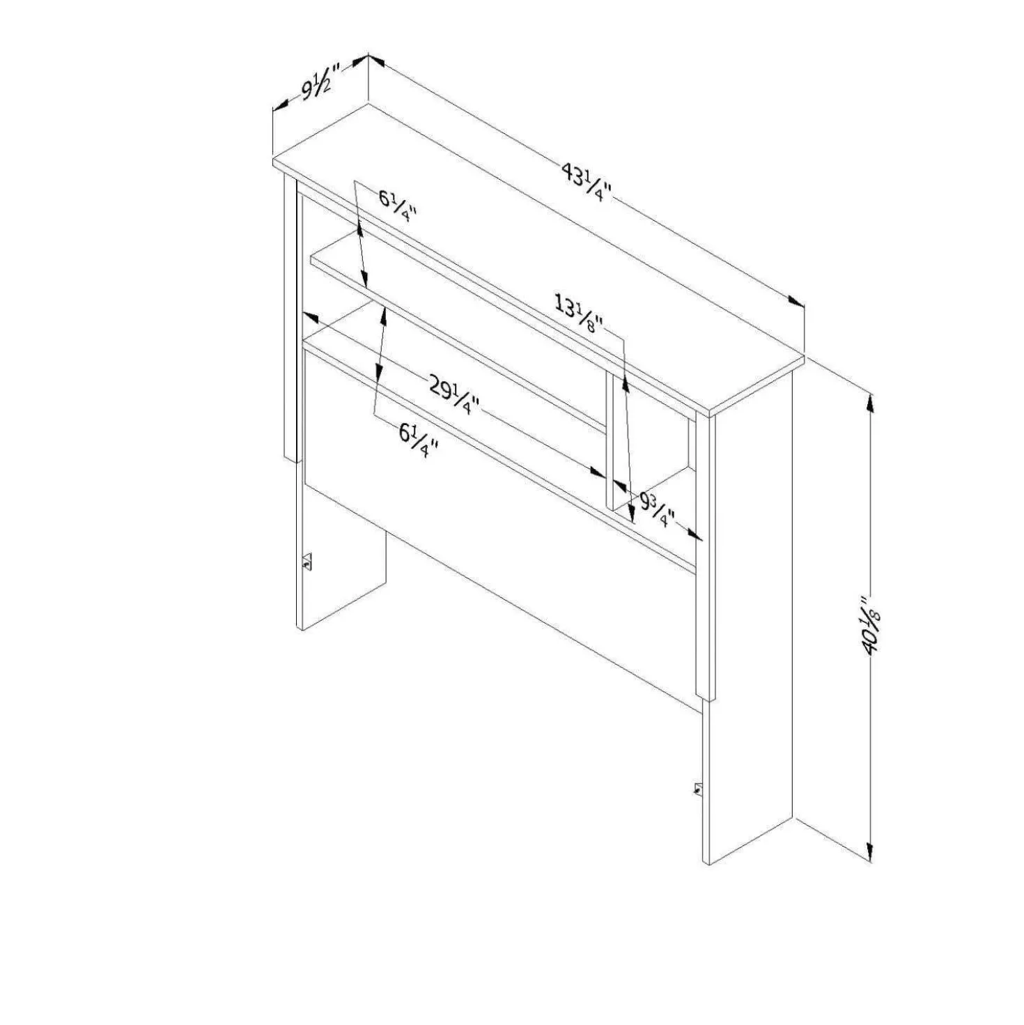 Tête de lit biblio simple 39" - South Shore
