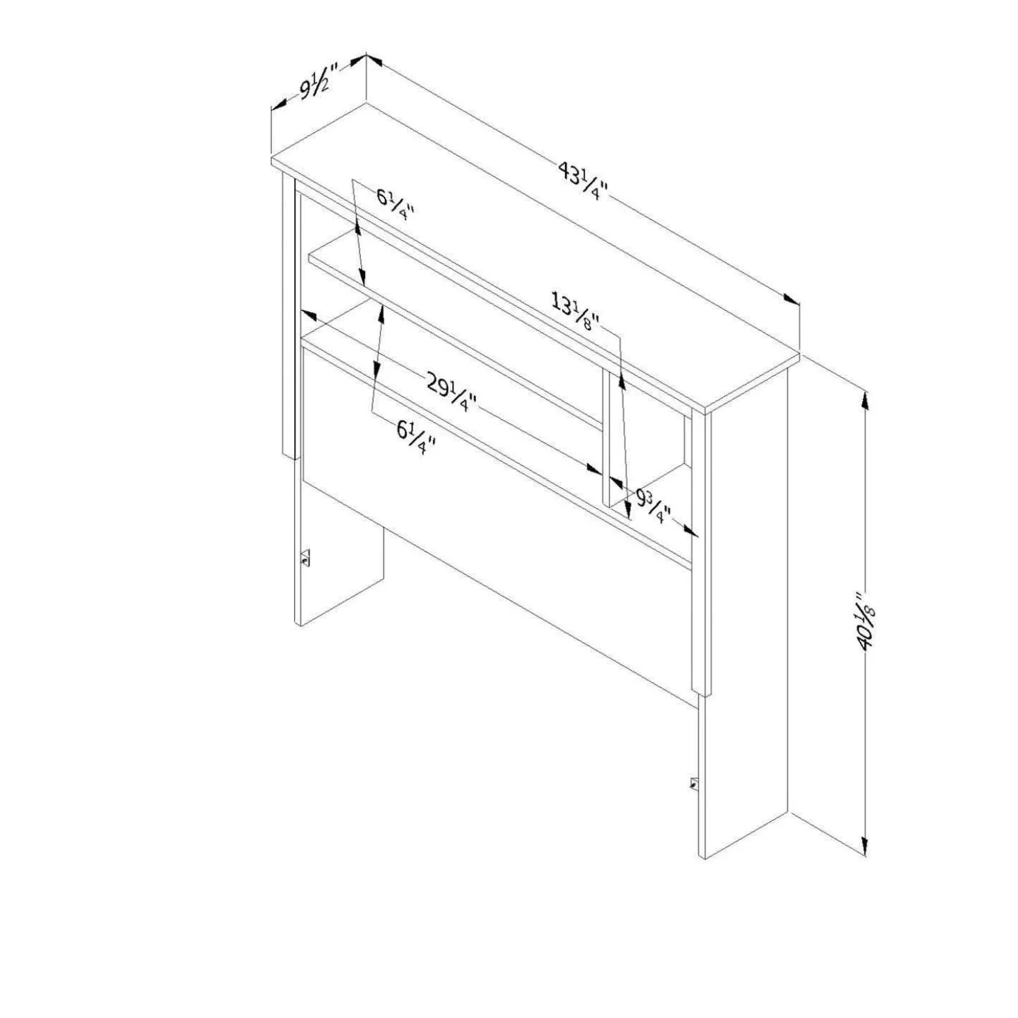 Tête de lit biblio simple 39" - South Shore