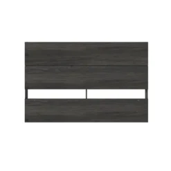Tête de lit double effet de planches, gris écorce - Nexera