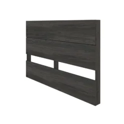 Tête de lit queen effet de planches, gris écorce - Nexera